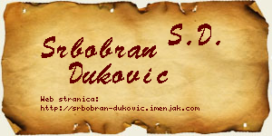 Srbobran Duković vizit kartica
